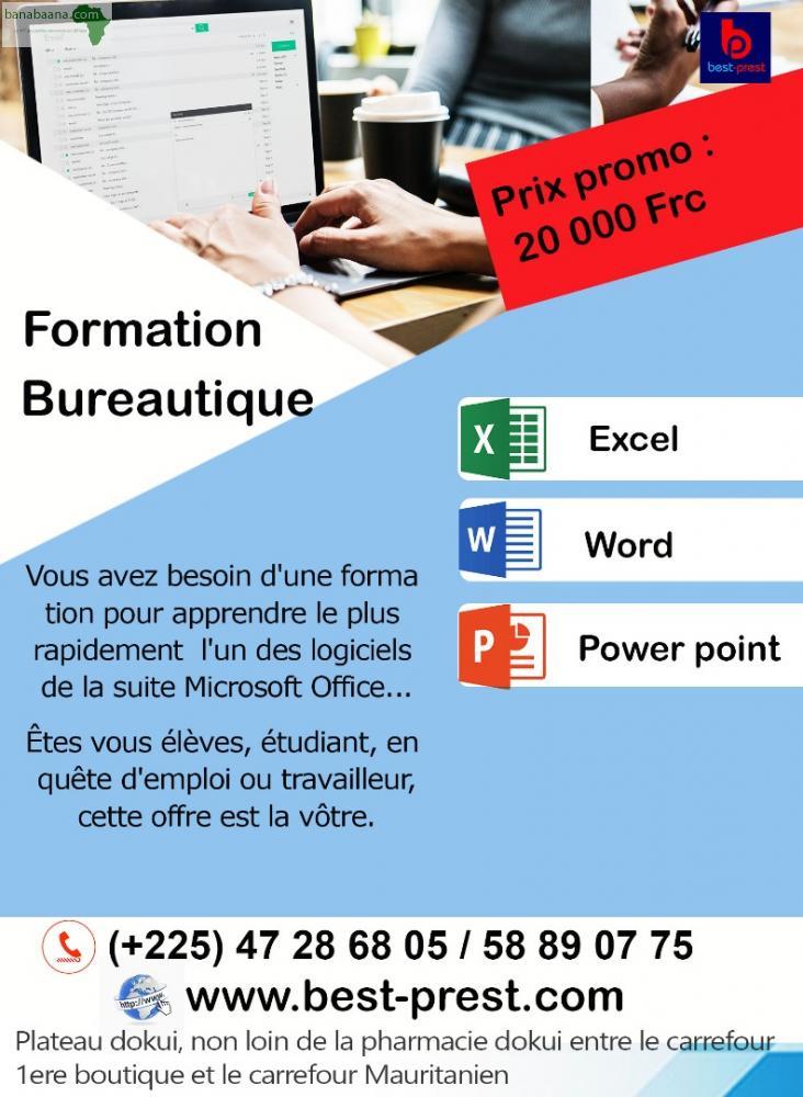 Formations professionnelles Formation Microsoft Office Abidjan - Banabaana